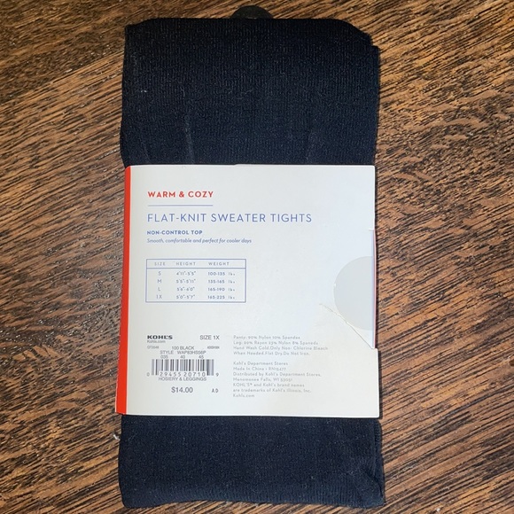 APT. 9➕NWT Flat Knit Sweater Tights - Picture 3 of 5